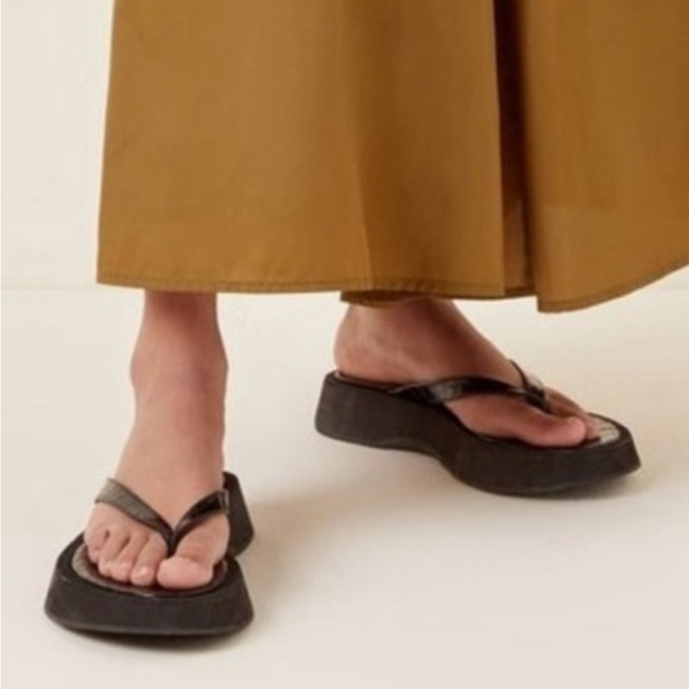 STAUD Platform Thong Sandals